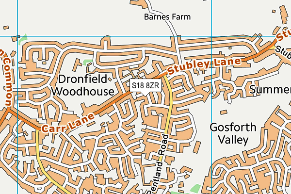 S18 8ZR map - OS VectorMap District (Ordnance Survey)