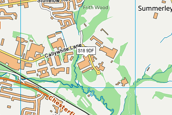 S18 9DF map - OS VectorMap District (Ordnance Survey)