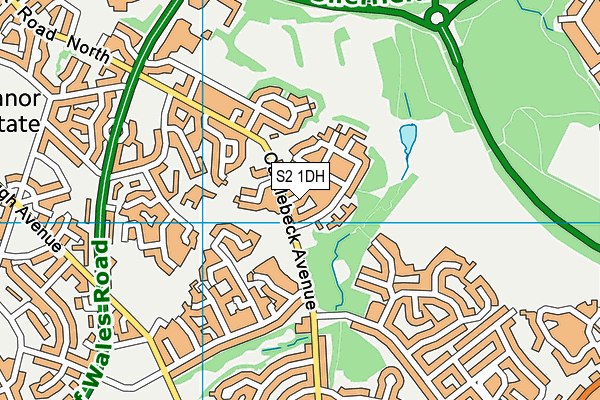 S2 1DH map - OS VectorMap District (Ordnance Survey)