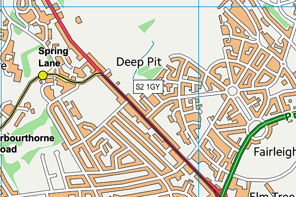 S2 1GY map - OS VectorMap District (Ordnance Survey)