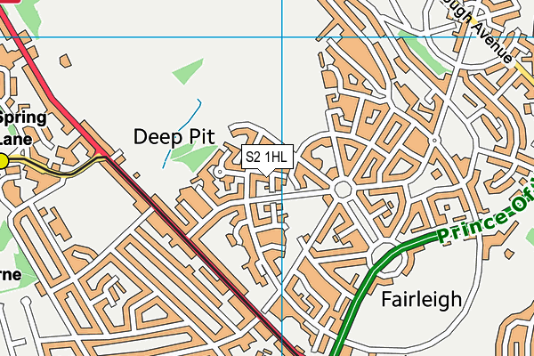 S2 1HL map - OS VectorMap District (Ordnance Survey)