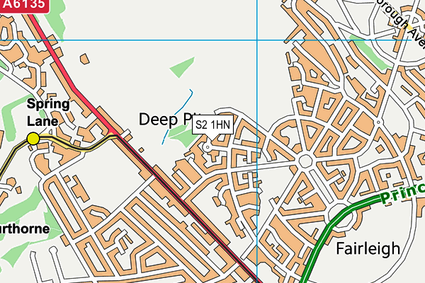 S2 1HN map - OS VectorMap District (Ordnance Survey)