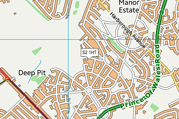 S2 1HT map - OS VectorMap District (Ordnance Survey)