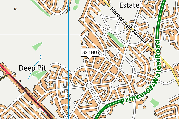 S2 1HU map - OS VectorMap District (Ordnance Survey)