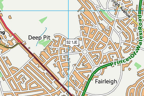 S2 1JE map - OS VectorMap District (Ordnance Survey)