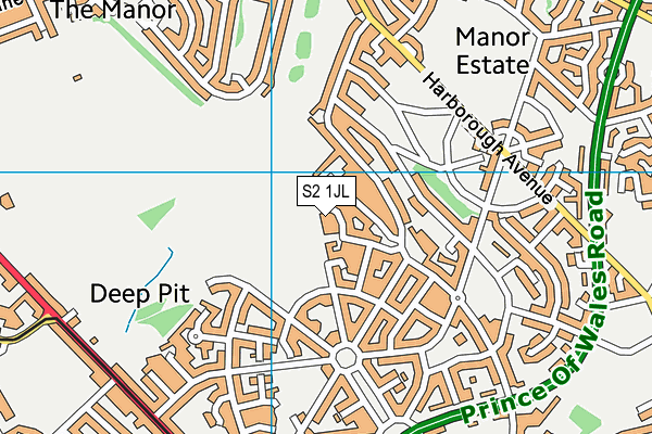 S2 1JL map - OS VectorMap District (Ordnance Survey)