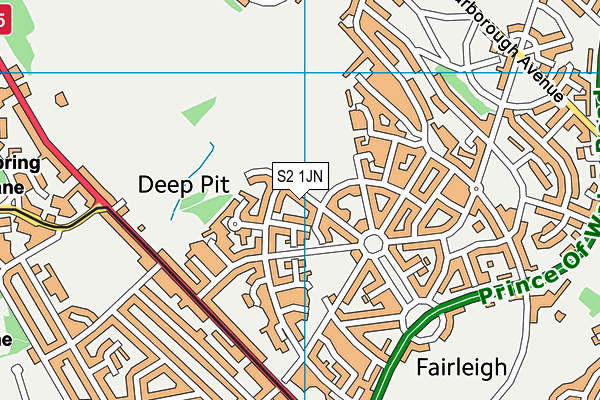S2 1JN map - OS VectorMap District (Ordnance Survey)