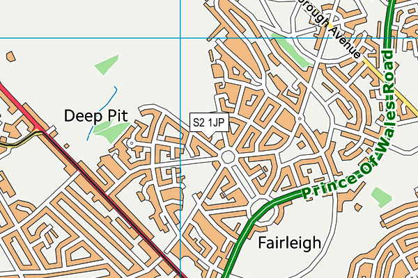 S2 1JP map - OS VectorMap District (Ordnance Survey)