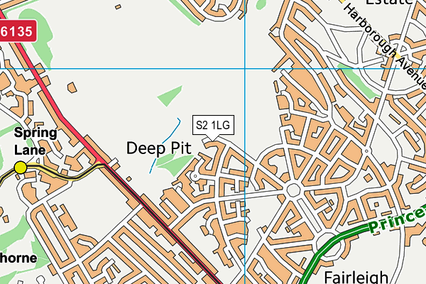 S2 1LG map - OS VectorMap District (Ordnance Survey)