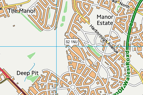 S2 1NU map - OS VectorMap District (Ordnance Survey)