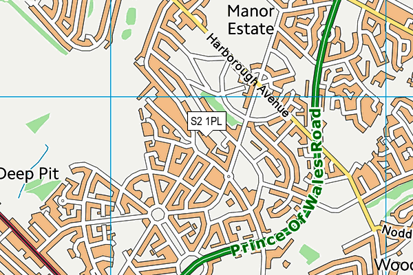 S2 1PL map - OS VectorMap District (Ordnance Survey)
