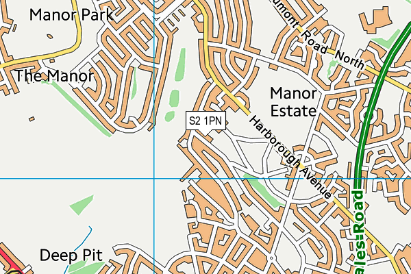 S2 1PN map - OS VectorMap District (Ordnance Survey)