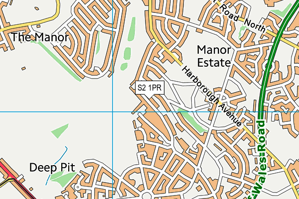 S2 1PR map - OS VectorMap District (Ordnance Survey)