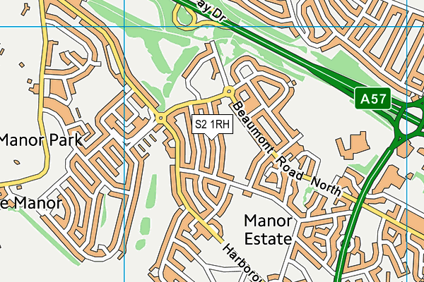 S2 1RH map - OS VectorMap District (Ordnance Survey)