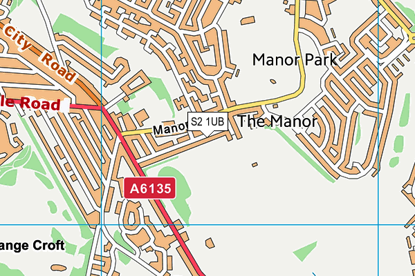 S2 1UB map - OS VectorMap District (Ordnance Survey)