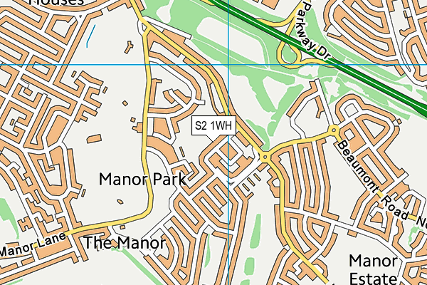 S2 1WH map - OS VectorMap District (Ordnance Survey)