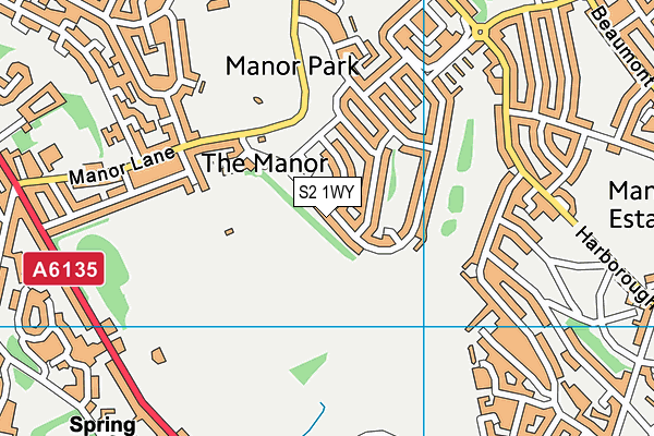 S2 1WY map - OS VectorMap District (Ordnance Survey)