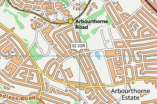 S2 2GR map - OS VectorMap District (Ordnance Survey)