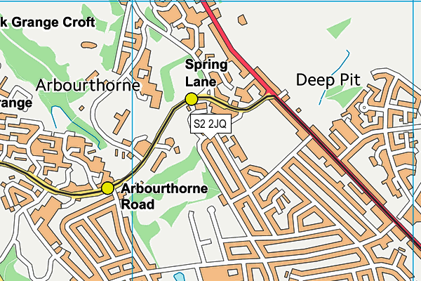 Sheffield Inclusion Centre map (S2 2JQ) - OS VectorMap District (Ordnance Survey)