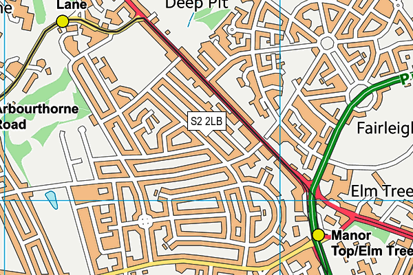 S2 2LB map - OS VectorMap District (Ordnance Survey)