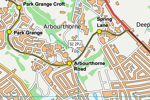 Norfolk Community Primary School map (S2 2PJ) - OS VectorMap District (Ordnance Survey)