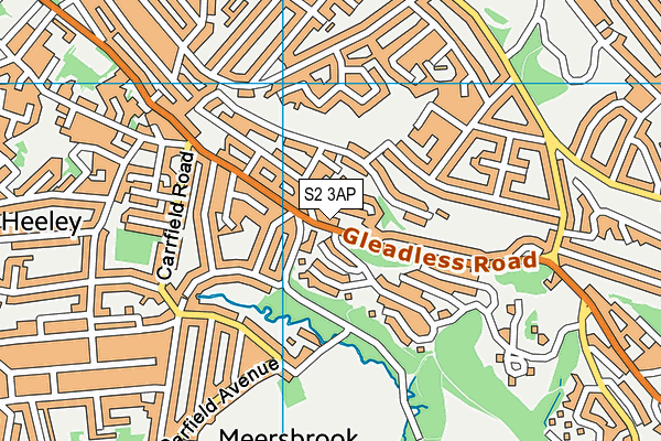 S2 3AP map - OS VectorMap District (Ordnance Survey)