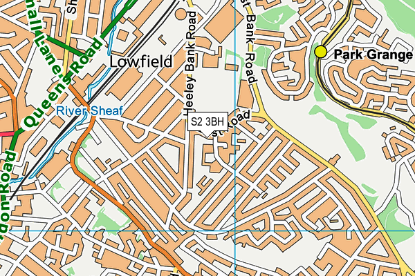 S2 3BH map - OS VectorMap District (Ordnance Survey)