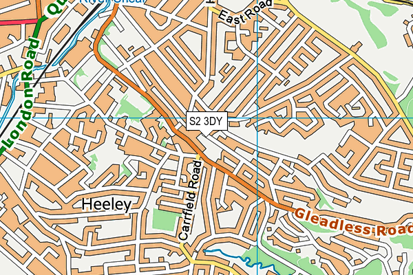 S2 3DY map - OS VectorMap District (Ordnance Survey)