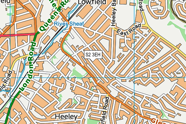 S2 3EH map - OS VectorMap District (Ordnance Survey)