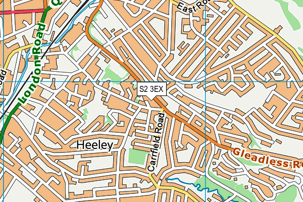 S2 3EX map - OS VectorMap District (Ordnance Survey)