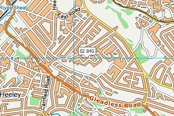 S2 3HG map - OS VectorMap District (Ordnance Survey)