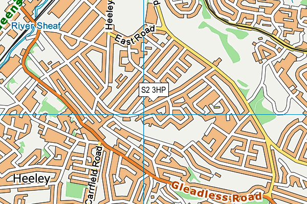S2 3HP map - OS VectorMap District (Ordnance Survey)