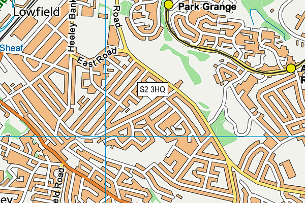 S2 3HQ map - OS VectorMap District (Ordnance Survey)