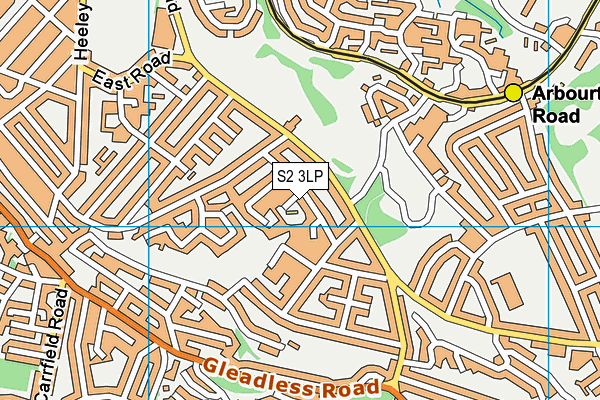 S2 3LP map - OS VectorMap District (Ordnance Survey)