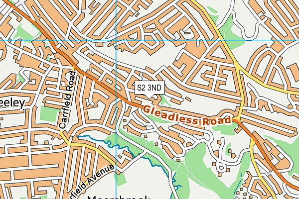 S2 3ND map - OS VectorMap District (Ordnance Survey)