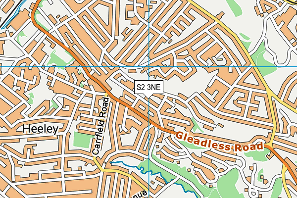 S2 3NE map - OS VectorMap District (Ordnance Survey)