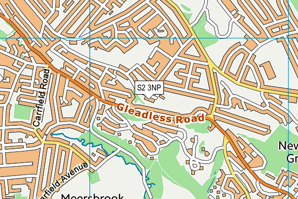 S2 3NP map - OS VectorMap District (Ordnance Survey)