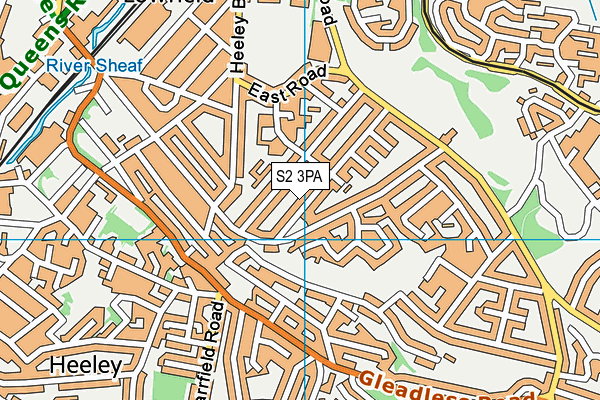 S2 3PA map - OS VectorMap District (Ordnance Survey)