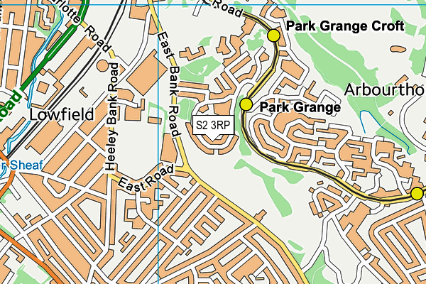 S2 3RP map - OS VectorMap District (Ordnance Survey)