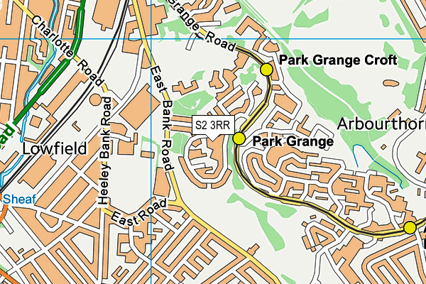 S2 3RR map - OS VectorMap District (Ordnance Survey)