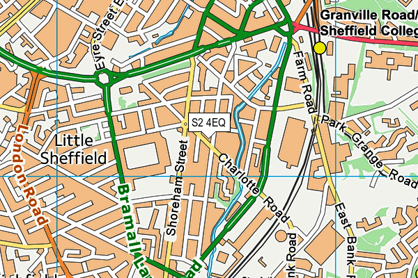 S2 4EQ map - OS VectorMap District (Ordnance Survey)