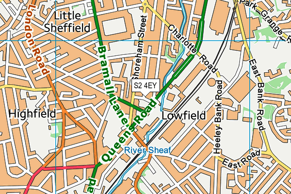 S2 4EY map - OS VectorMap District (Ordnance Survey)