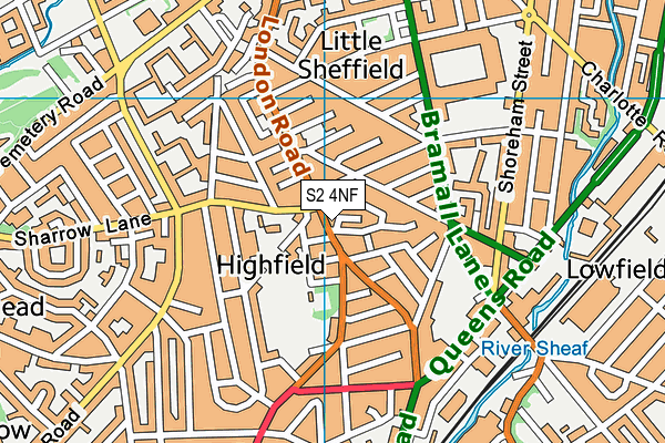 S2 4NF map - OS VectorMap District (Ordnance Survey)