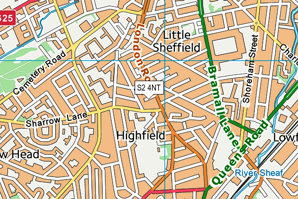 S2 4NT map - OS VectorMap District (Ordnance Survey)