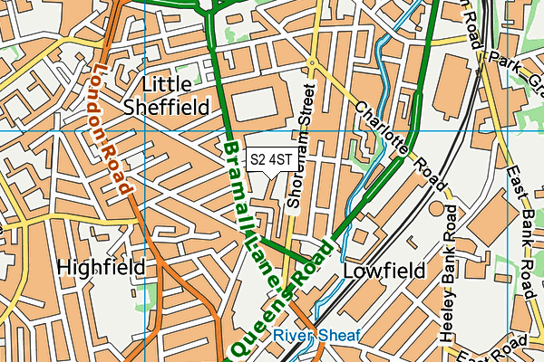 S2 4ST map - OS VectorMap District (Ordnance Survey)