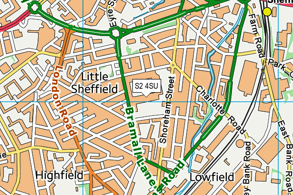 Sheffield United Fc (Bramall Lane) map (S2 4SU) - OS VectorMap District (Ordnance Survey)