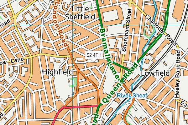 S2 4TH map - OS VectorMap District (Ordnance Survey)