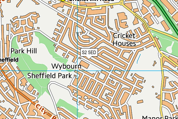 Wybourn Community Primary & Nursery School map (S2 5ED) - OS VectorMap District (Ordnance Survey)