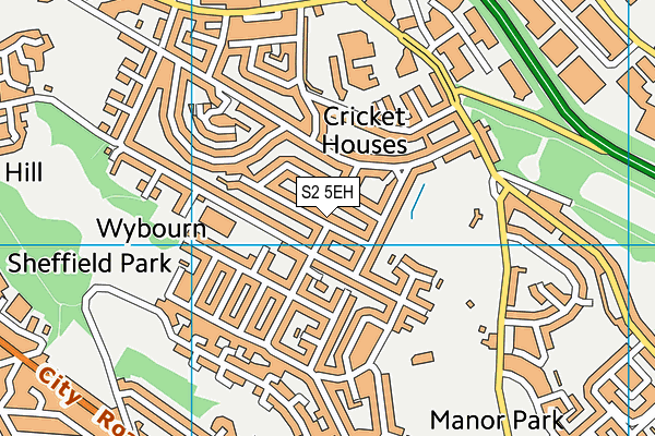 S2 5EH map - OS VectorMap District (Ordnance Survey)