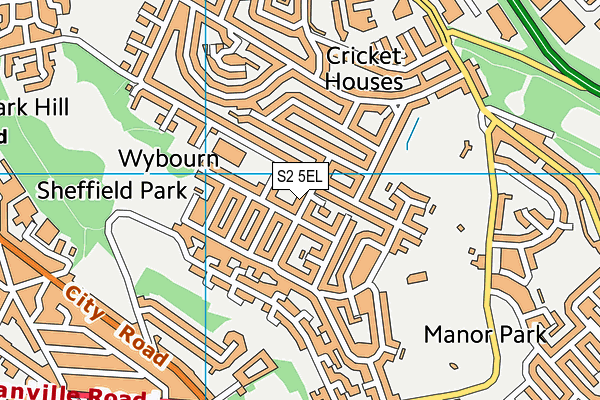 S2 5EL map - OS VectorMap District (Ordnance Survey)
